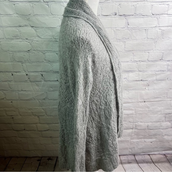 CALYPSO Grey Cashmere Cardigan Sweater Small - Picture 2 of 7